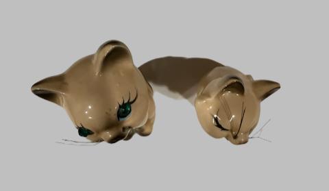 Ceramic Cat Salt and Pepper Shakers