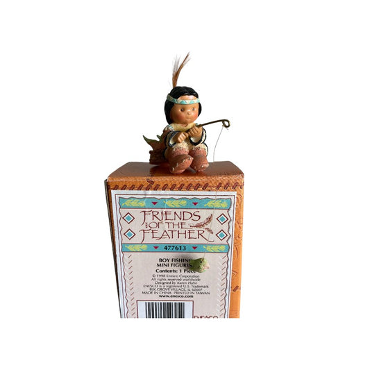 Boy Fishing Mini Figurine