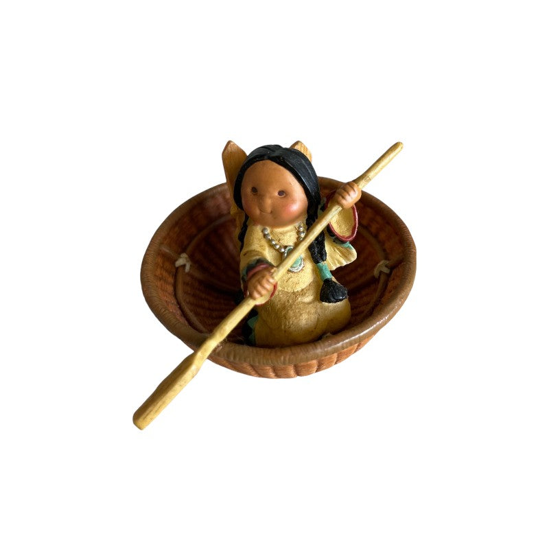 Great Plaines Bullboat Mini Figurine