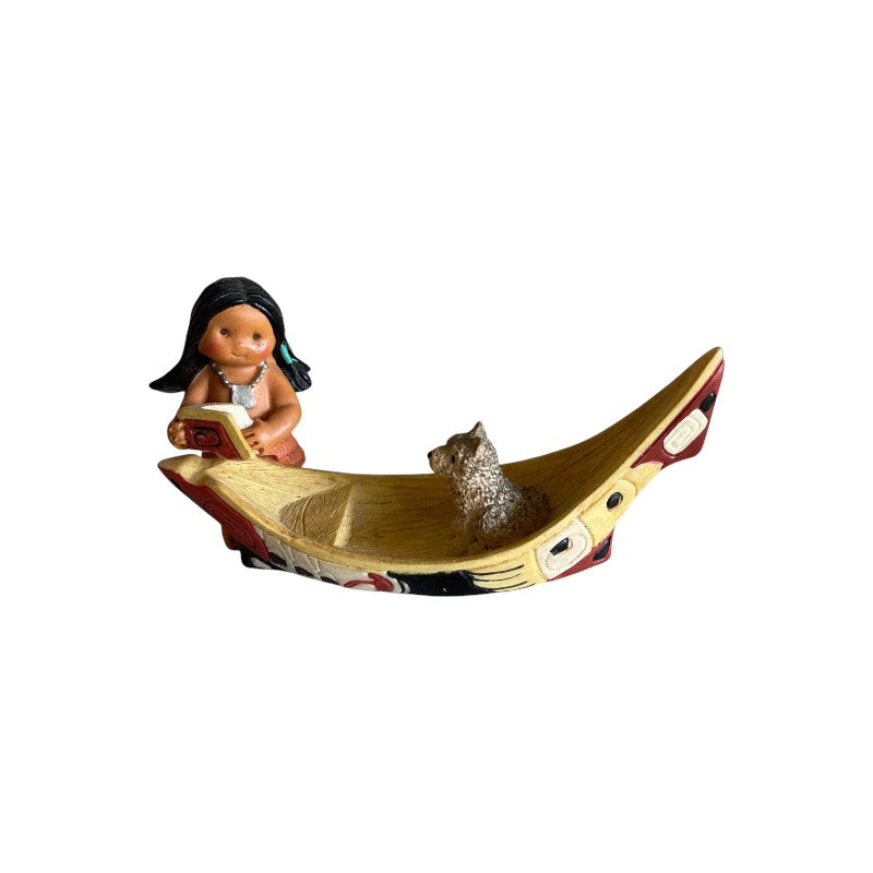 Northwest Dugout Canoe Figurine