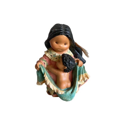 Girl with Baby Mini Figurine